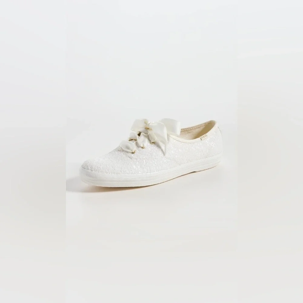 KEDS Celebration Sequin Off White Sneakers size 6‎ NEW Wedding bridal